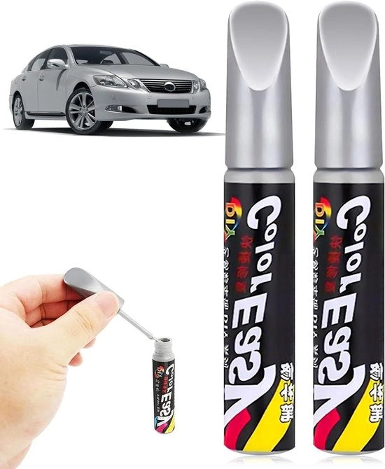 Kit di rimozione graffi per auto - 2 pennelli (argento)