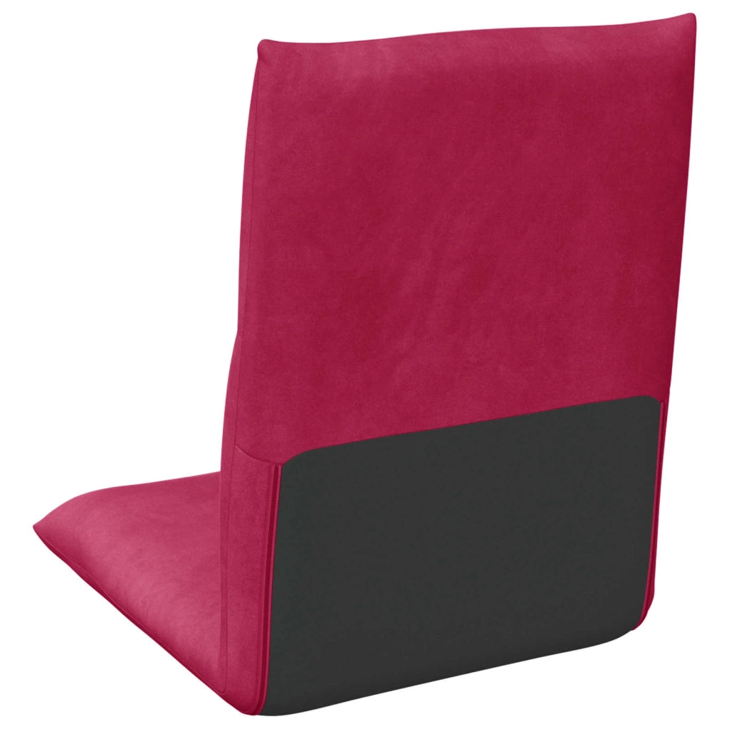 Sedia da Pavimento Rosso Vino 46 x 50 x 61 cm Velluto 42028178