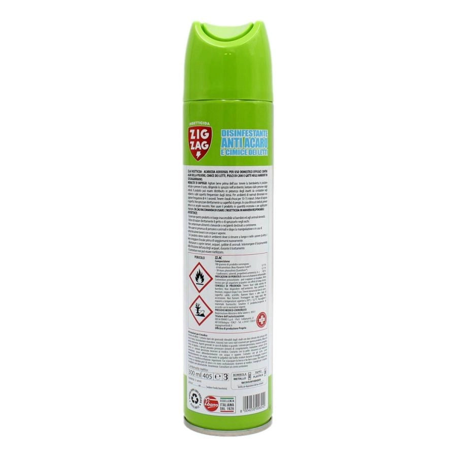 INSETTICIDA DISINFESTANTE ANTIACARO CIMICE DEI LETTI 300 ML ZIG ZAG