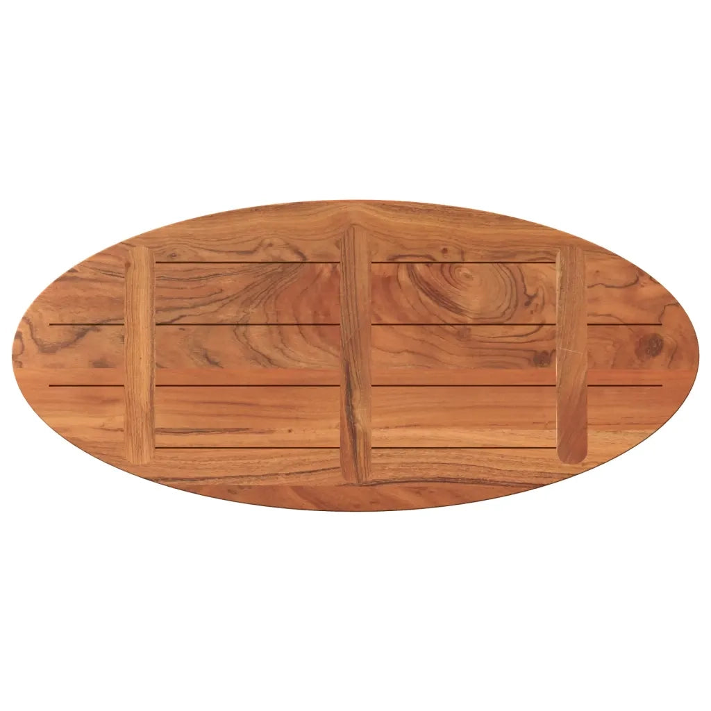 Piano Tavolo 100x40x2,5 cm Ovale in Legno Massello di Acacia 370800
