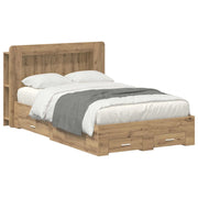 Letto matrimoniale | Letto per adulti | Telaio del letto con storage Rovere Artigianale 120 x 190 cm