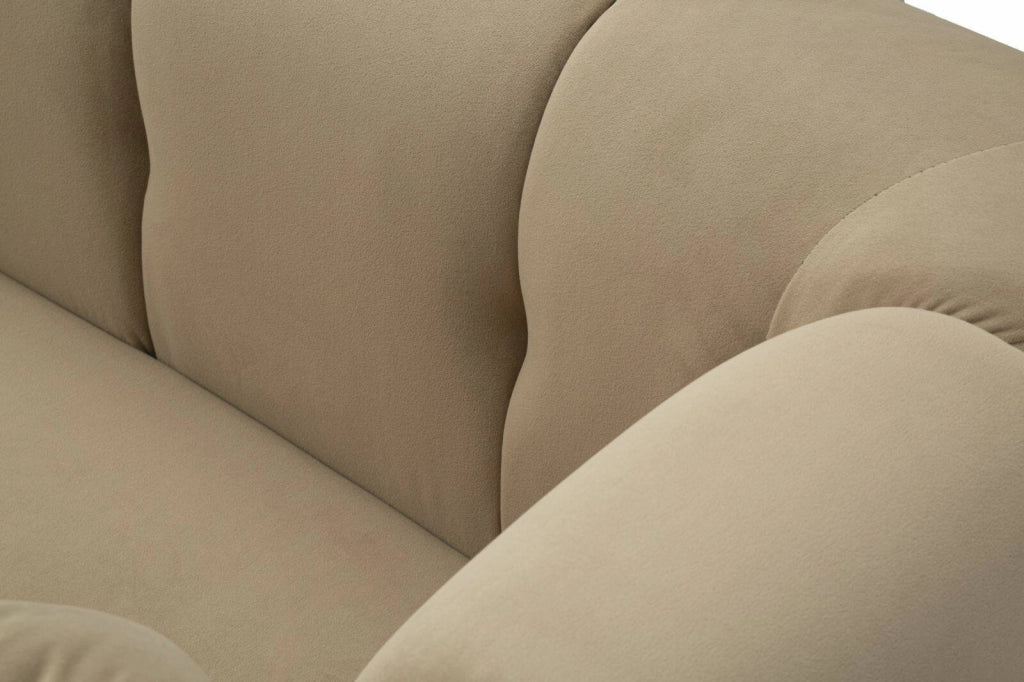 Poltrona Madama, Seduta imbottita, Divano singolo da salotto, Sedia con braccioli, 81x97 h71 cm, Grigio e Oro