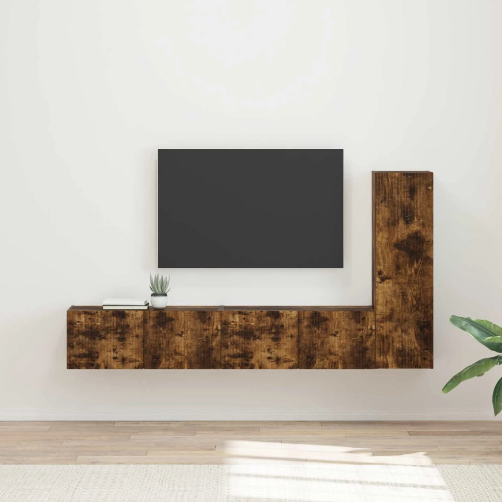 Set mobile TV 3 pcs Rovere fumé Legno multistrato 3408993