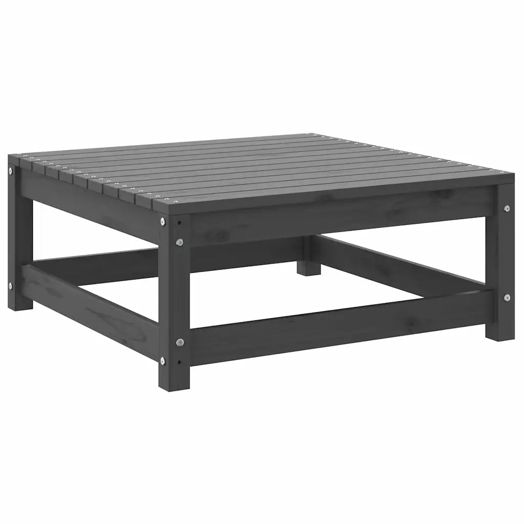 Set Divani da Giardino 2 pz Grigio in Legno Massello di Pino 805697