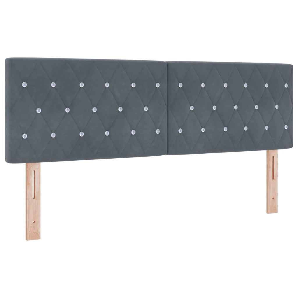 Letto box spring con materasso Grigio Scuro 140 x 190 cm 3451668