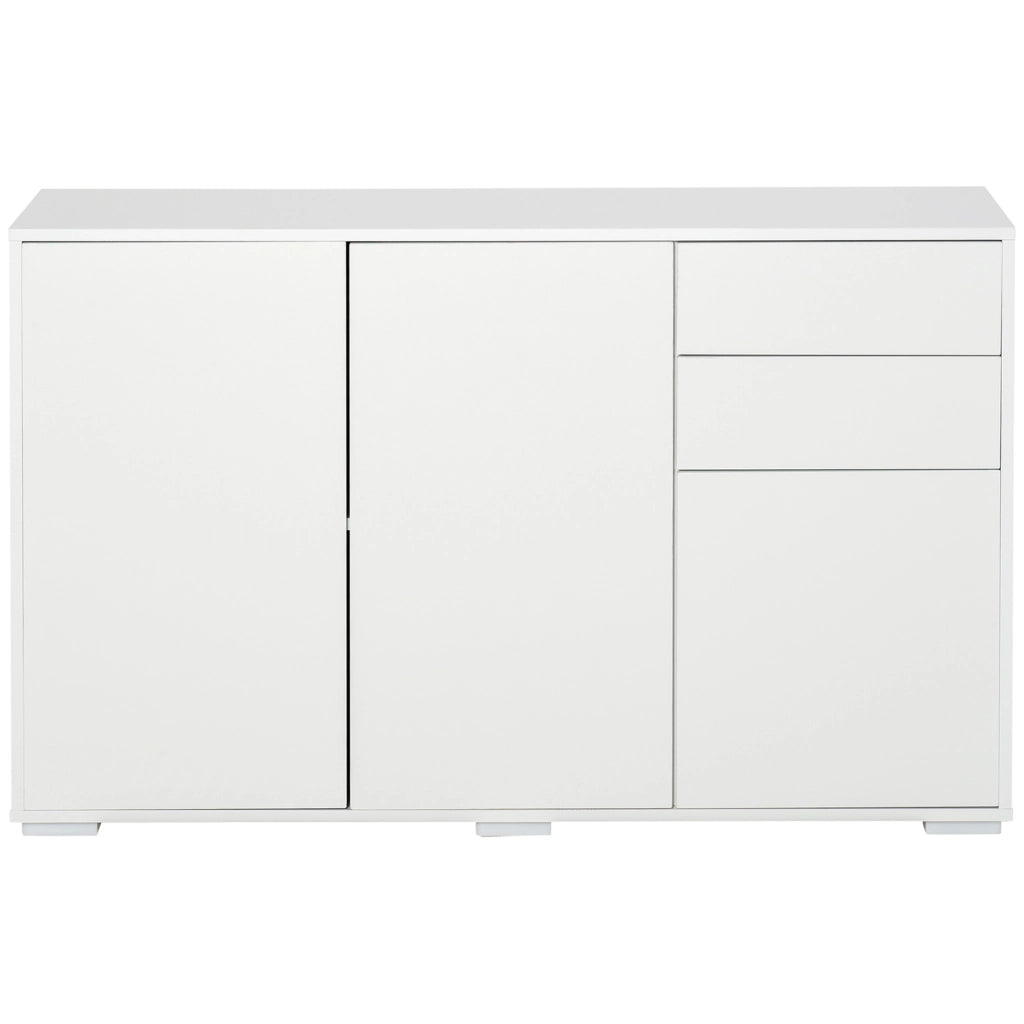 Cassettiera Sideboard ¨C zephmum ¨C 2 cassetti, bianco, 117x36x74
