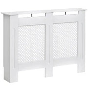 Copritermosifone Moderno a Griglia in MDF per Casa e Ufficio, 111.5x82x19 cm, Bianco