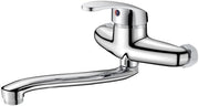 Wandmontata Flessibile 360° Rotante Maniglia da Cucina a Due Maniglie Chiaro per Vasche da Bagno e Lavandini (30cm)