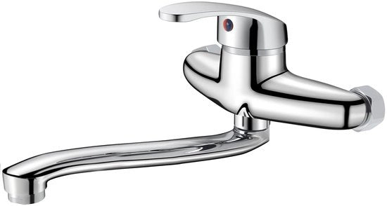 Wandmontata Flessibile 360° Rotante Maniglia da Cucina a Due Maniglie Chiaro per Vasche da Bagno e Lavandini (30cm)