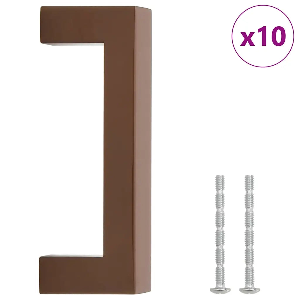 Maniglie per Mobili 10pz Bronzo 96mm in Acciaio Inoxcod mxl 108954