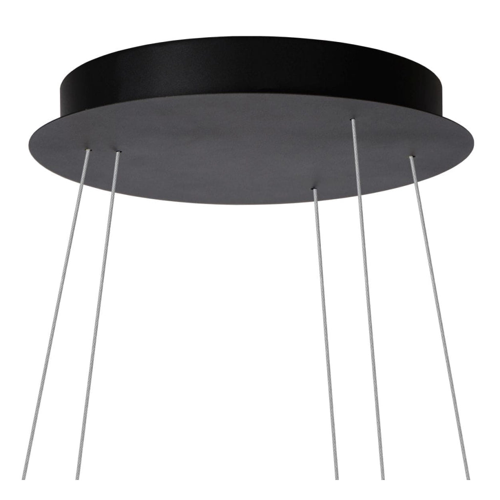 Lampadario Lucide Triniti LED 136W 3000K nero/bianco
