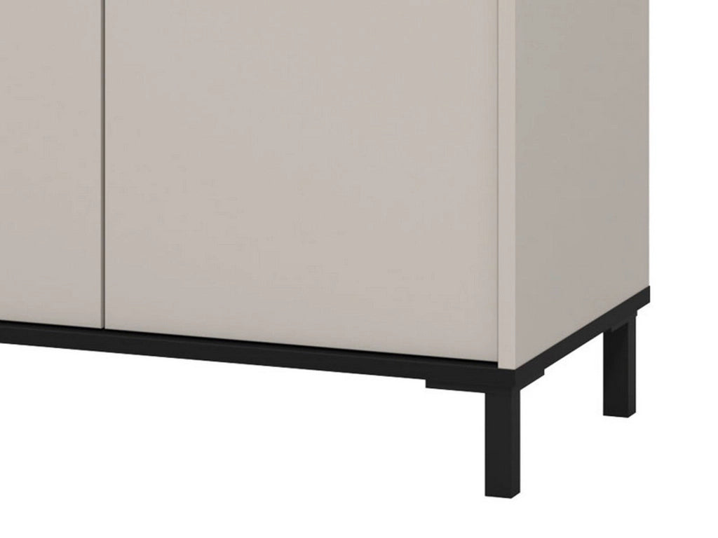 Mobile Portascarpe Ilarione, Scarpiera un Cassetto, 80x40x109.5h cm Beige