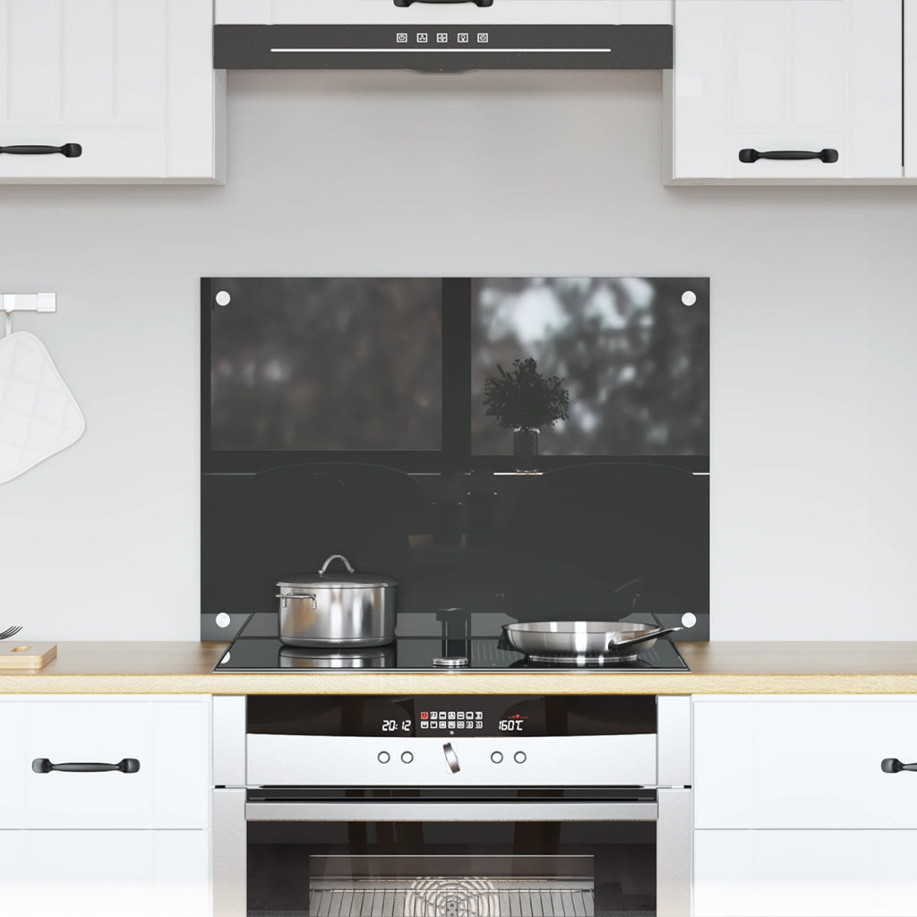 Schienale Cucina Grigio Scuro 70x50x0,6 cm Vetro Temperato