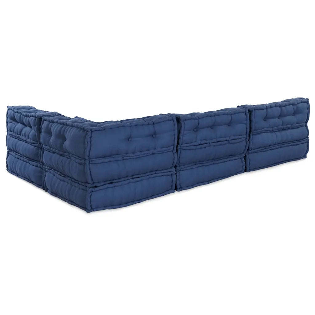 vidaXL Cuscino 4 pcs Blu 70 x 70 x 54 cm Poliestere