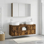 Set di Armadi da Bagno 4 pcs Rovere Fumo 103,5 x 15,5 x 70 cm 3406587