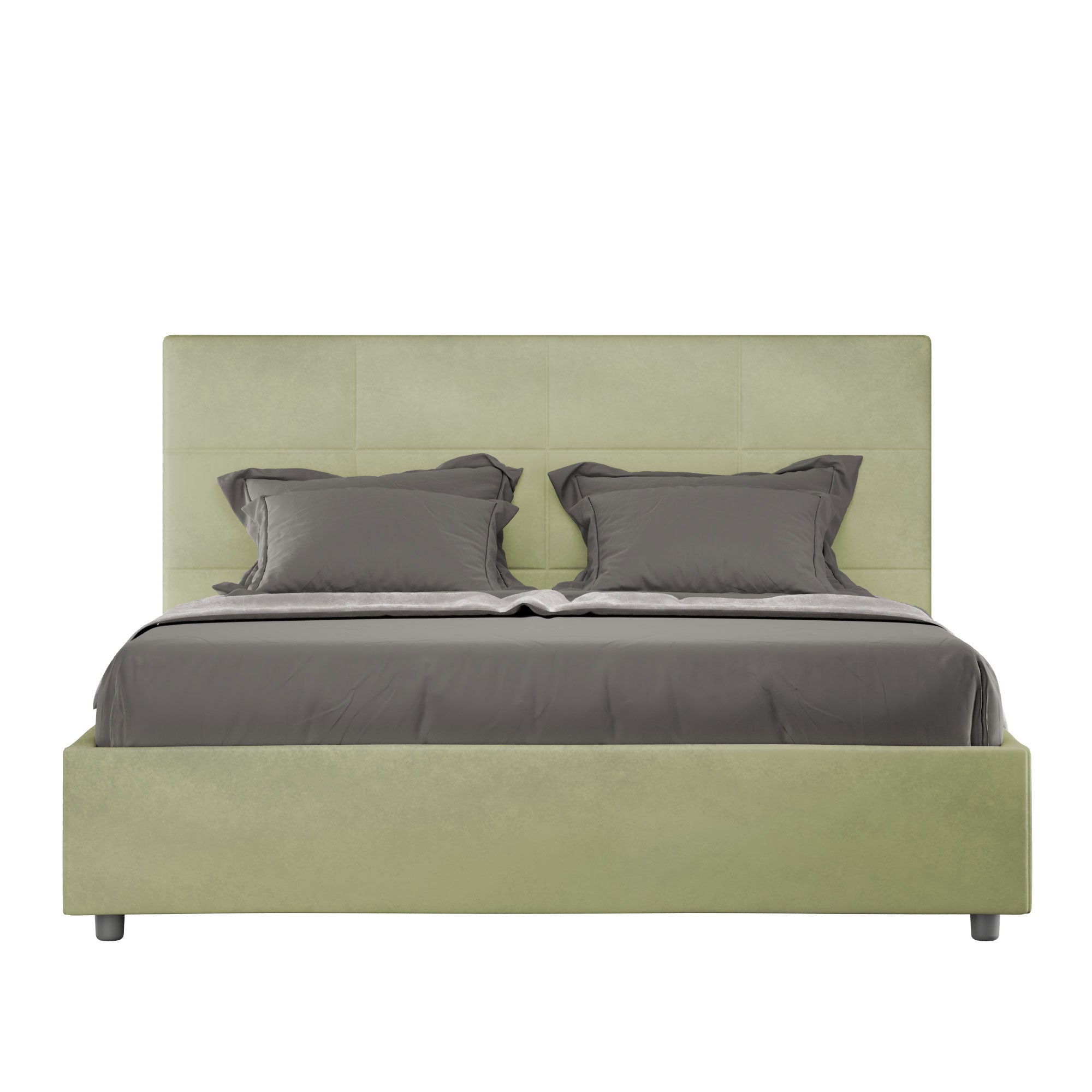 Letto Matrimoniale Francese 140x200 cm con Rete Mika Tè verde
