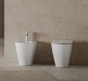 Vaso filomuro traslato con sistema Vortex - Centrica - Hatria Colori Hatria Sanitari: Tortora lucido