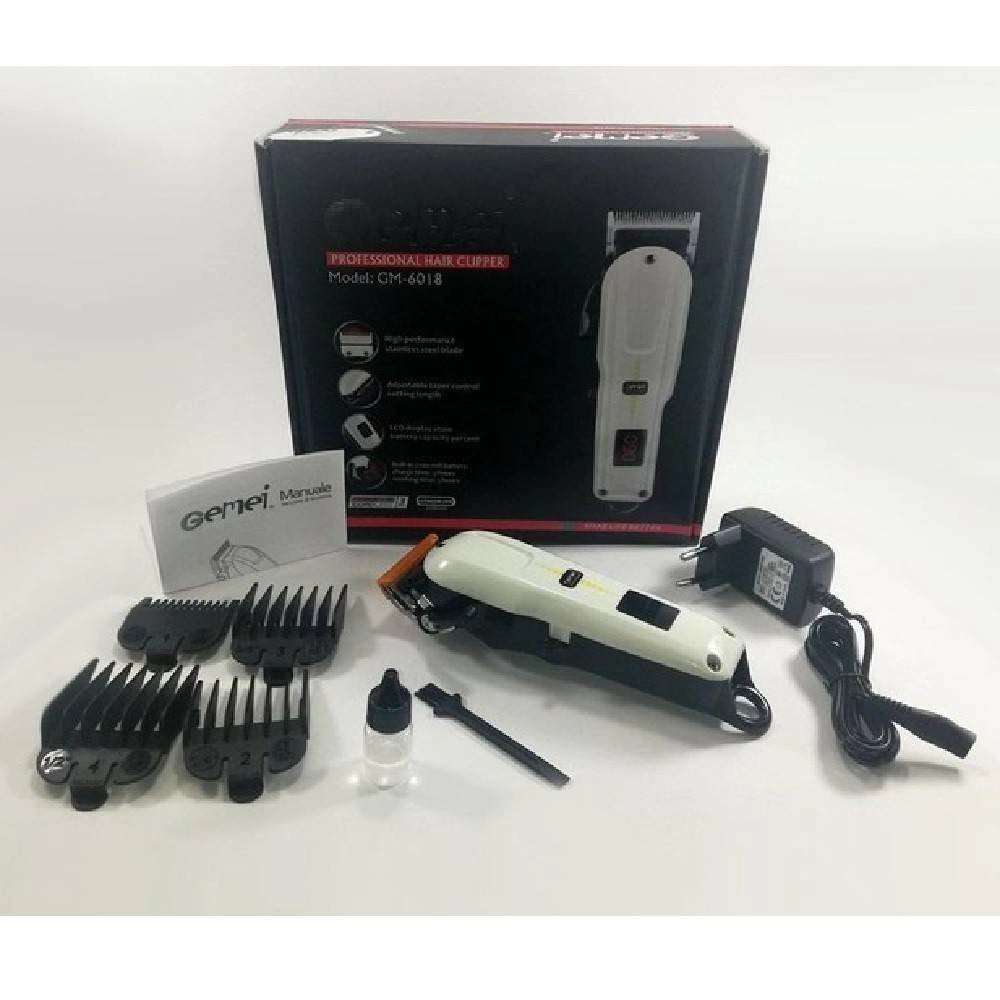 Trade Shop - Taglia Capelli Professionale Senza Fili Lunga Durata A Batteria Pettini Gm-6018 -