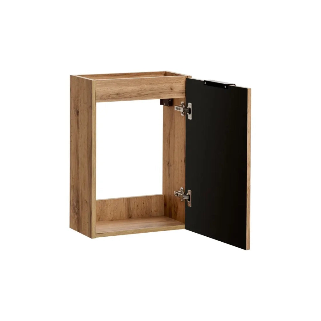 Mobile sottolavabo NOXERA – 40 cm – 1 porta – Colore quercia wotan – Mobile sospeso compatto