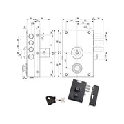 Serratura Sic.Semplice Sx Pompa 30010 Mottura
