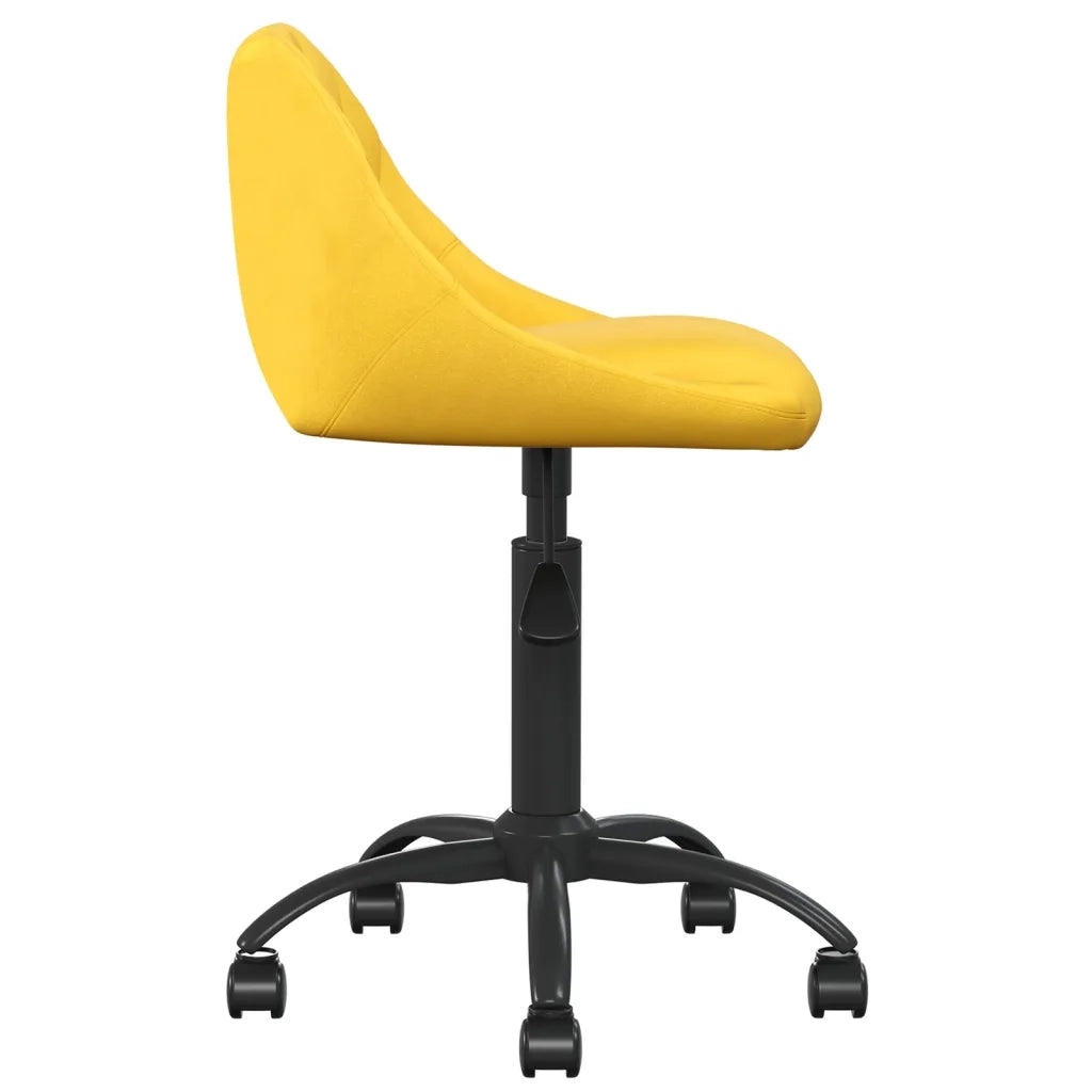 Sedia da Ufficio | Sedia da Gaming Giallo Senape in Velluto