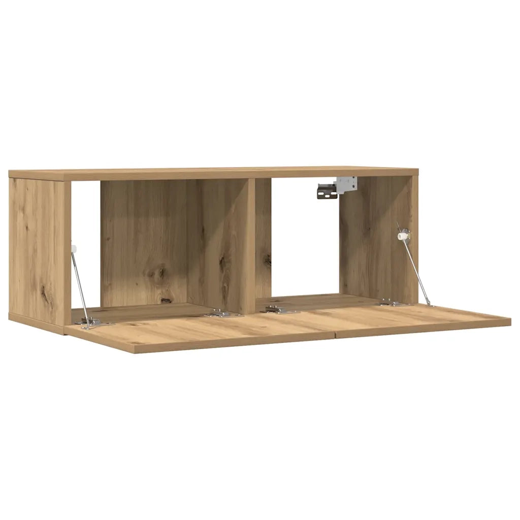 Mobili TV a Parete 2pz Rovere Artigianale 80x30x30 cm