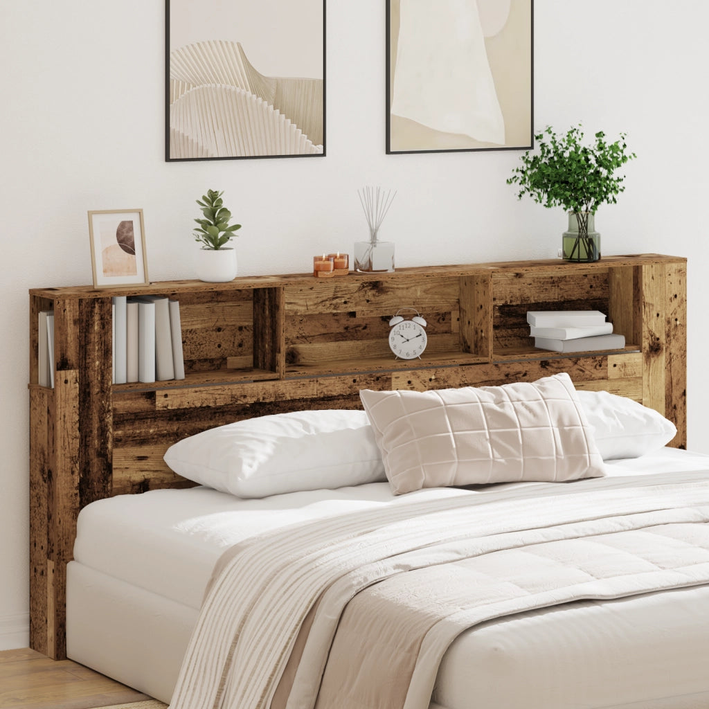 Testata con Armadio Legno Antico 220x18,5x104,5 cm