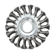 Spazzola circolare in filo d'acciaio intrecciato, 100 mm, diametro interno 22.23 mm, per sbavatura di ferro e ottone, rimozione di vernice e depositi metallici, Crownman