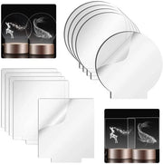 Pannelli di plexiglas trasparenti 10 pezzi 2 mm quadrati e rotondi per base LED, targhe, medaglie - manufatti artigianali DIY