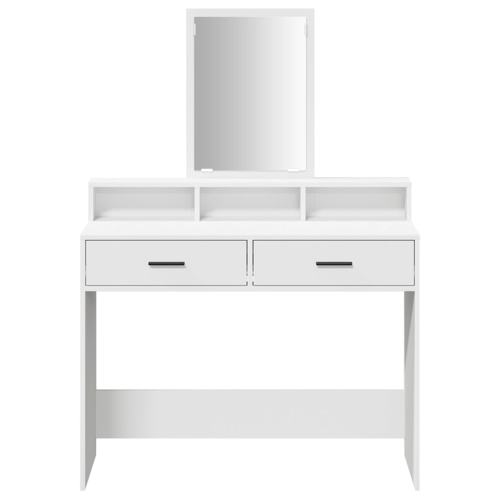 Toilette con Cassetti Bianca 100x41x140 cm di