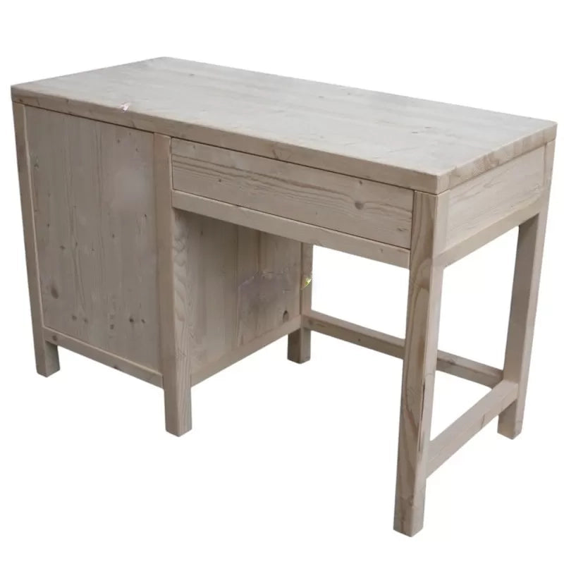 Scrivania porta frigo in legno massello abete grezzo l.120 p.55 h.80 (3310) - Mobili 2G