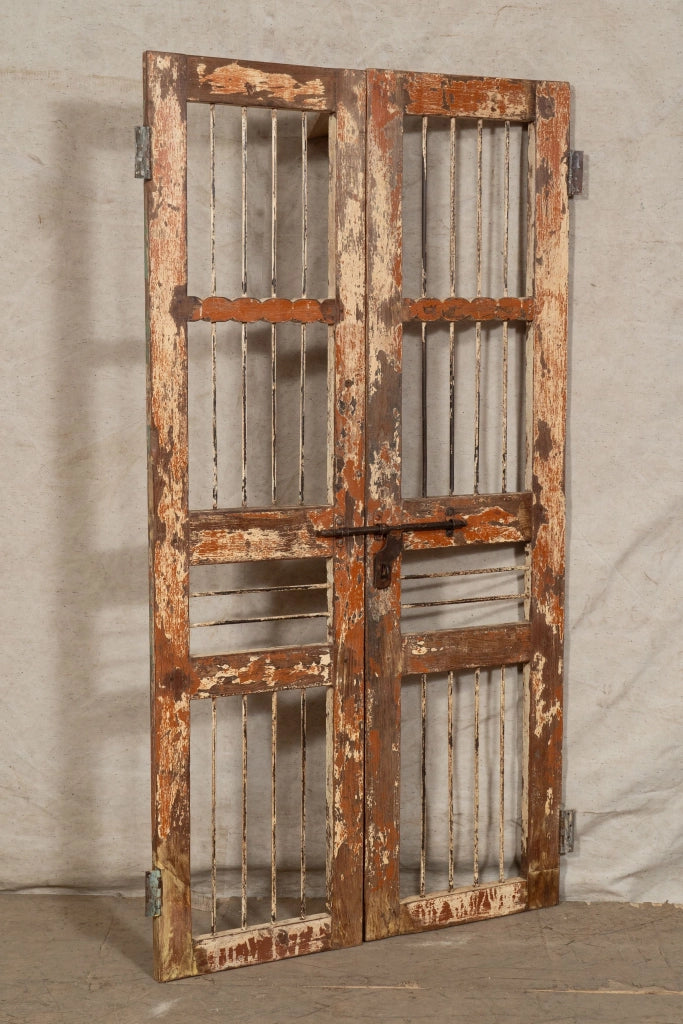 Biscottini Porta portone in legno massello e ferro da interno o da esterno vecchia e antica medievale scorrevole
