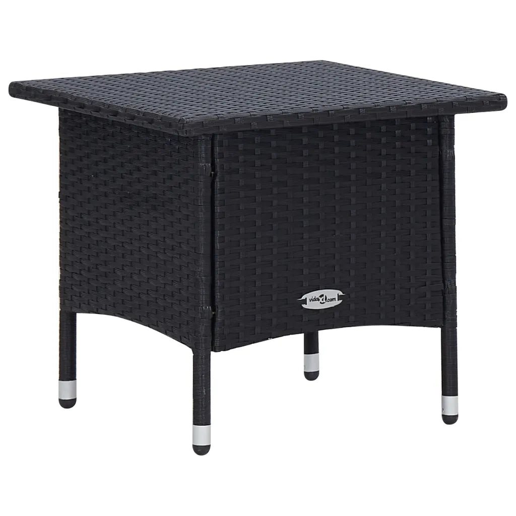 Set Divani da Giardino 2 pz con Cuscini in Polyrattan Nero 310231
