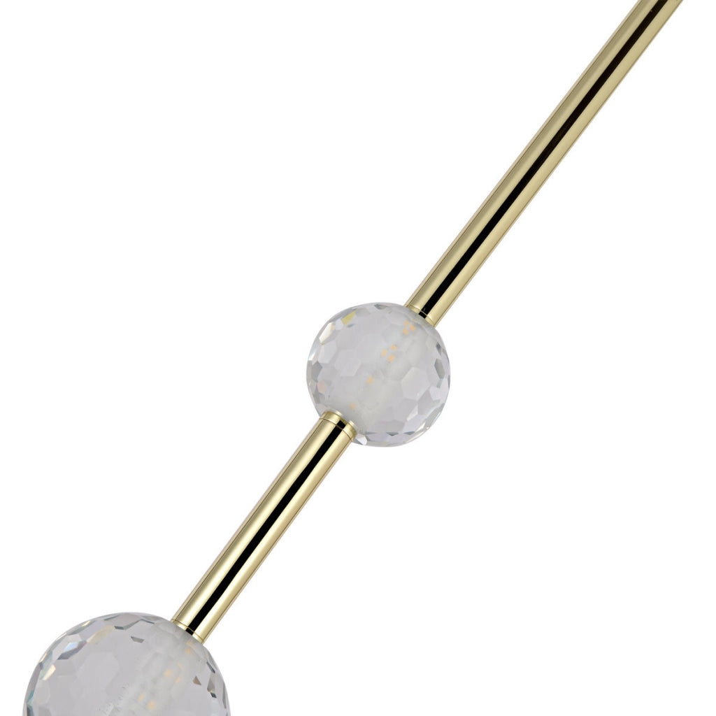 Lampada a sospensione VAKU oro sfere vetro LED 8W 4000K