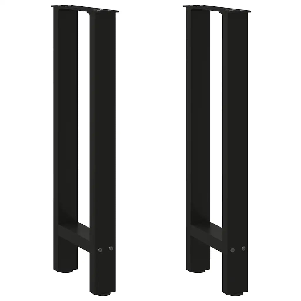 Pieds de table console Noir 2 pièces 28 x (72-73) cm Acier