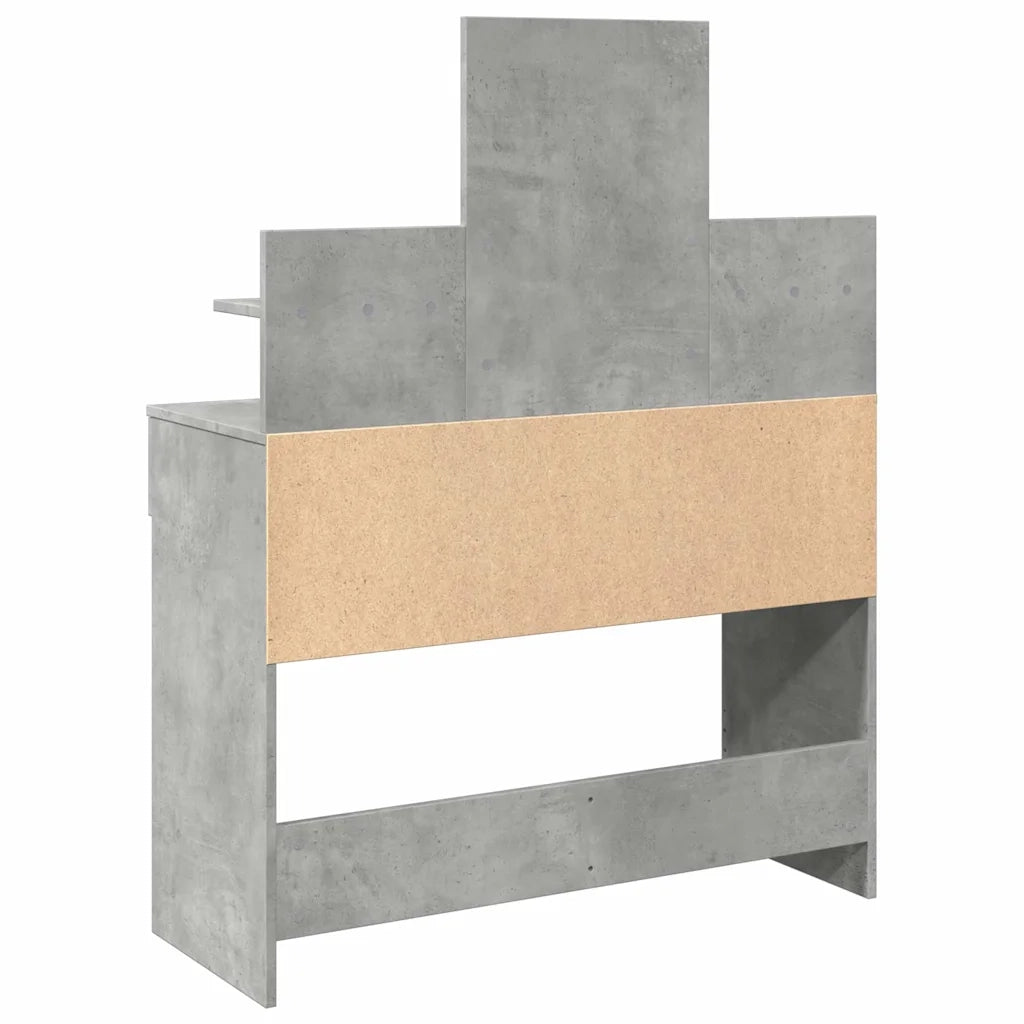 Toeletta con LED Grigio Cemento 100x40x130 cm 848202