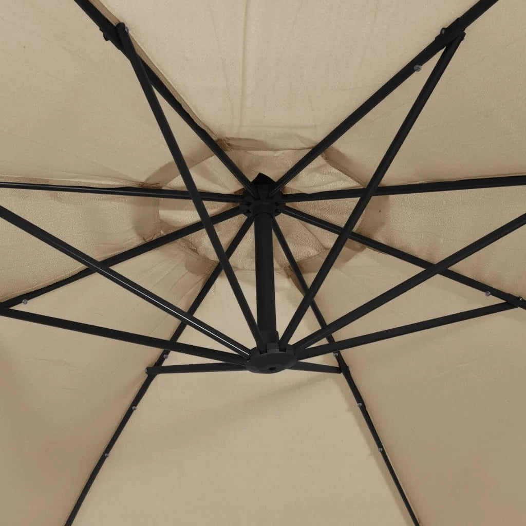 Ombrellone mobile da giardino con portalampada e palo in metallo 350 cm tortora 02_0008655