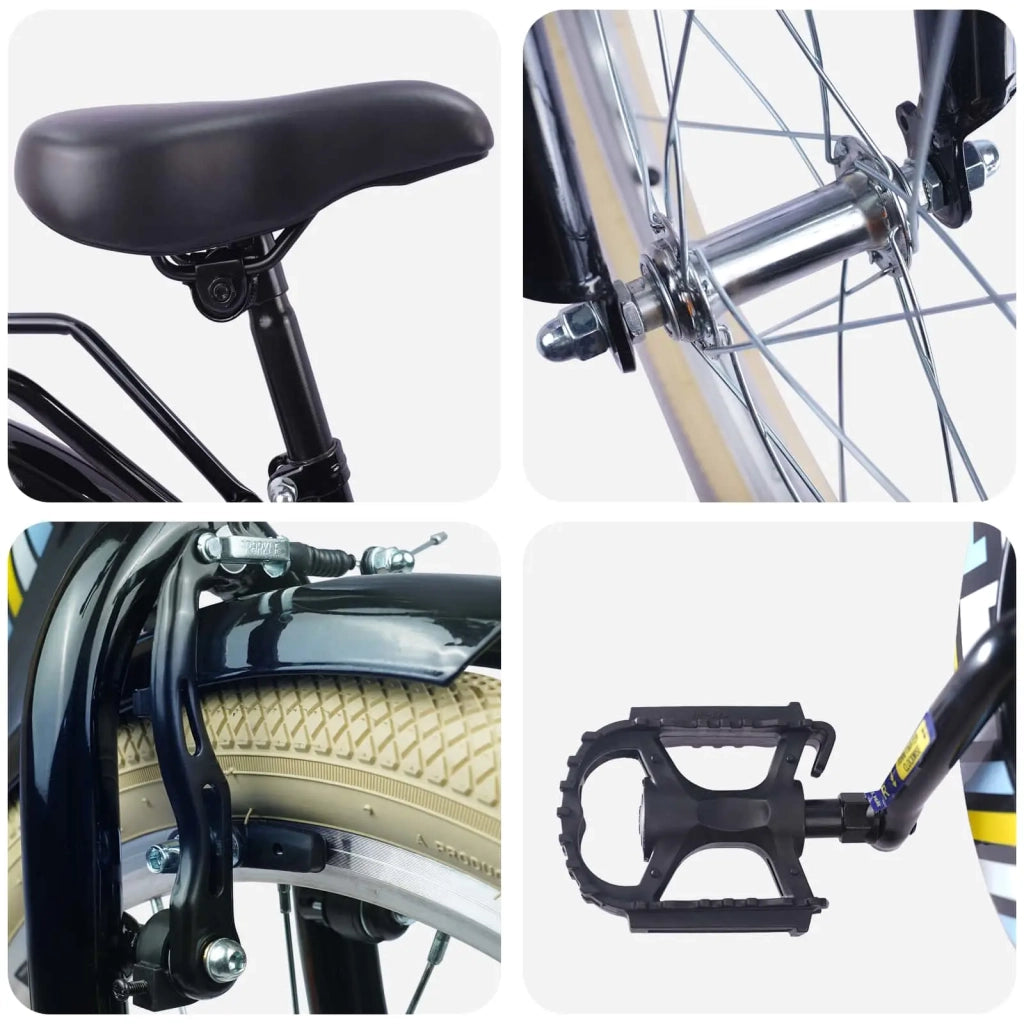 Bicicletta per Bambini 24 Pollici per 8-12 anni Nero 42009488