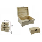 Trade Shop - Set 3 Scatole In Legno Dipinger Decoupage Portagioie Matrioska Scatola Cofanetto -