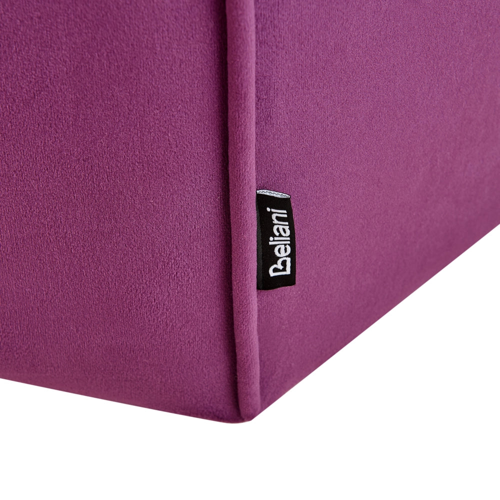 Pouf poggiapiedi moderno rotondo in velluto viola soggiorno camera da letto