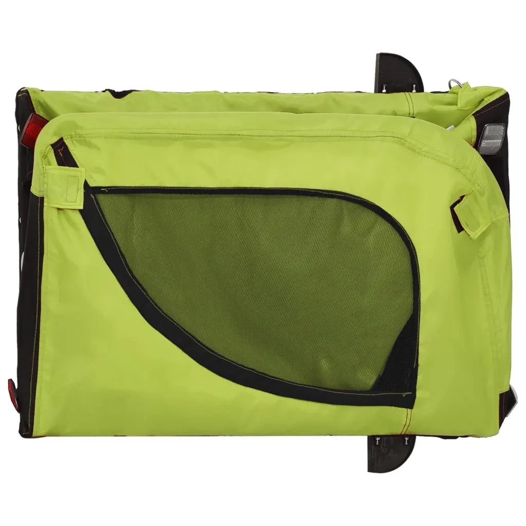 Rimorchio da Bici per Animali Verde e Nero Oxford e Ferro CFW8491529