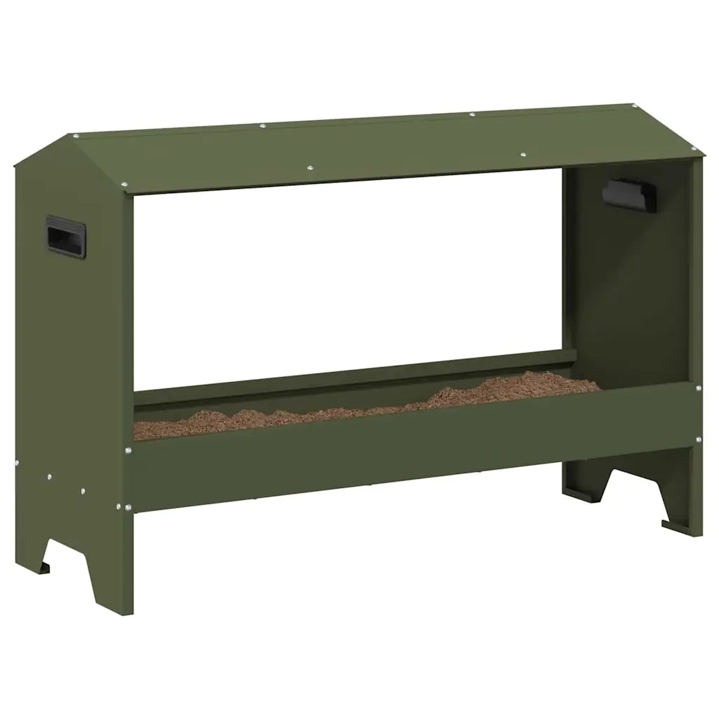 Mangiatoia per polli Verde oliva 81 x 32 x 53,5 cm CFW8364386