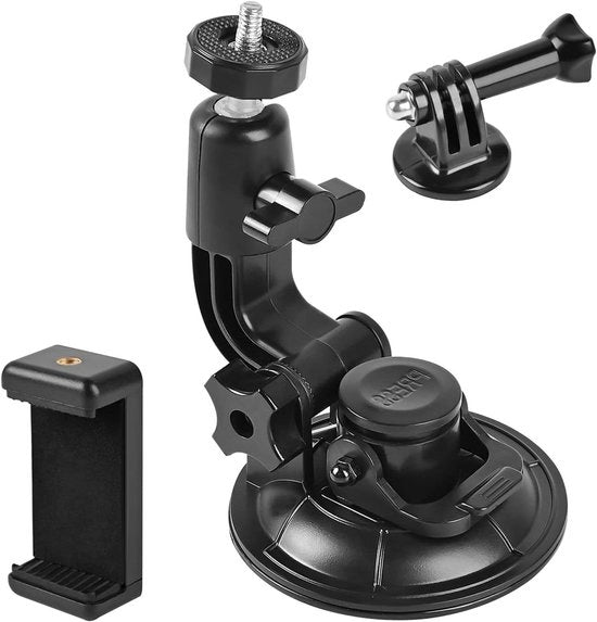 Supporto per Telefono per Auto con Ramen Stand per Voorruit e Pannello di Controllo - Gopro Hero - SJCAM - Vlog/POV - Clip per Telefono