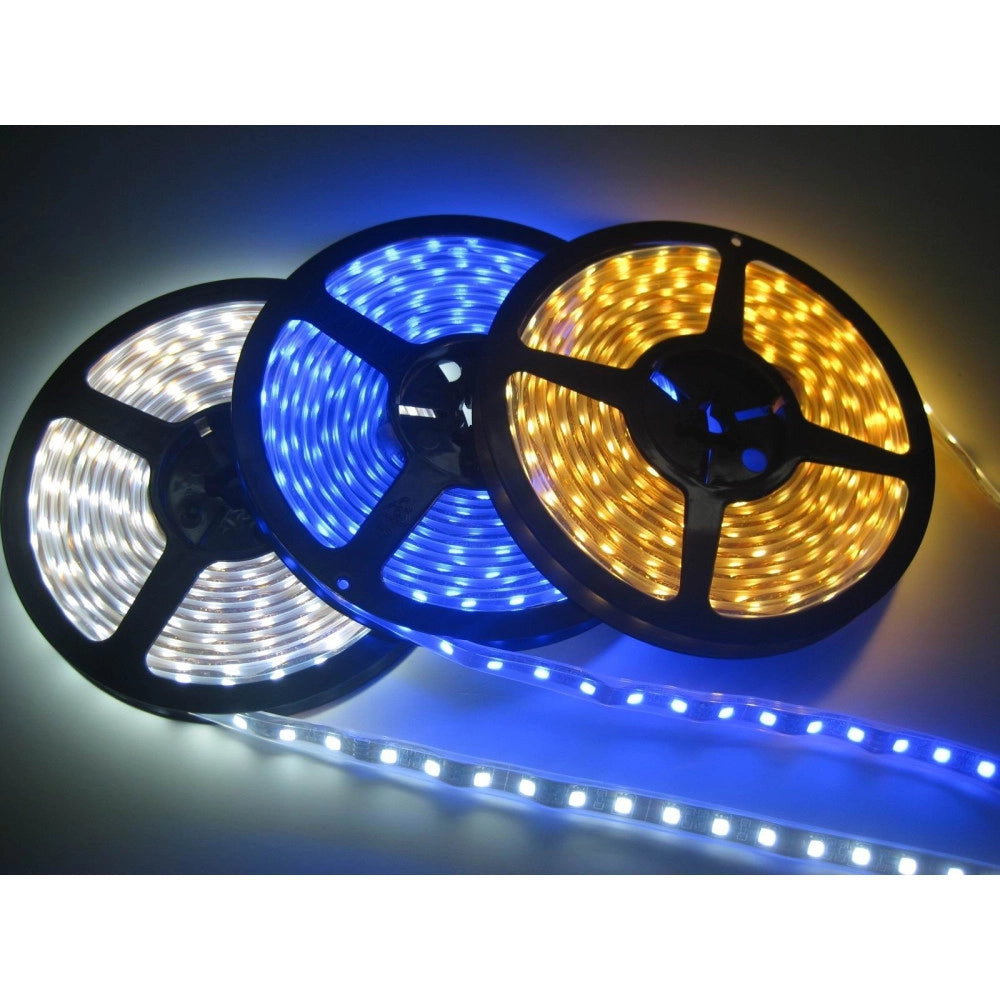 Trade Shop - Strip Striscia Led 5m 3528 5050 5630 300 Led Impermeabile Fredda Calda Rgb - -blu -smd 5050  -1 Ampere  -