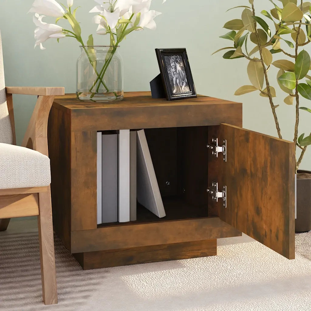 Tavolino da salotto | Tavolino da caff¨¨ | Tavolino da Soggiorno Rovere Fumo 51x50x45cm in Legno Multistrato