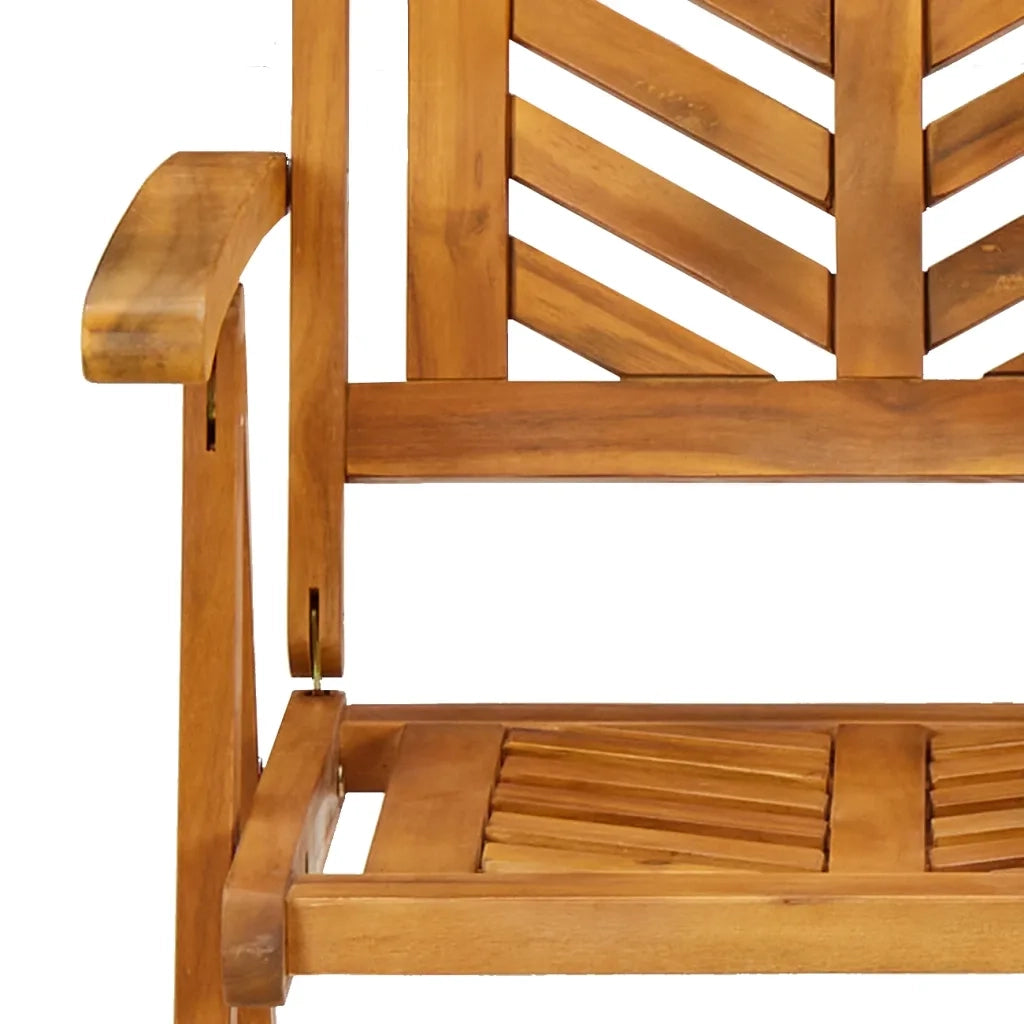 Sedie da Giardino Reclinabili 3 pz | Sedie da Esterno in Legno Massello di Acacia