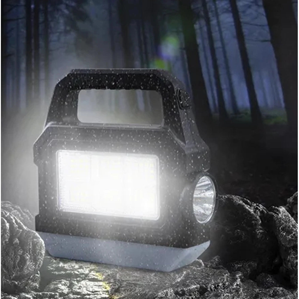 Trade Shop - Torcia Solare Portatile Lampada Ricaricabile Luce Per Pesca Emergenze Campeggio Caccia -