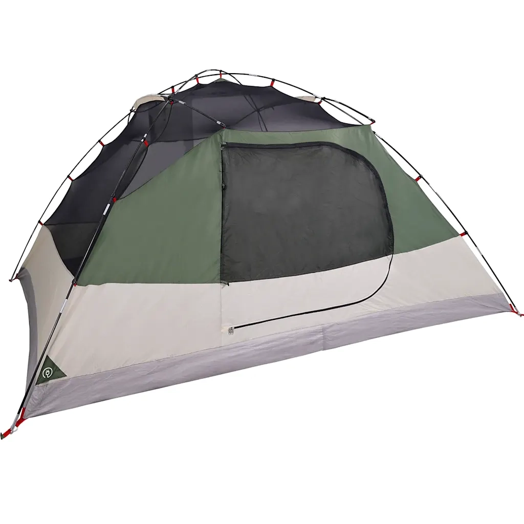 Tenda da Campeggio a Cupola per 6 Persone-Tenda per Escursionismo Verde Impermeabile 648820