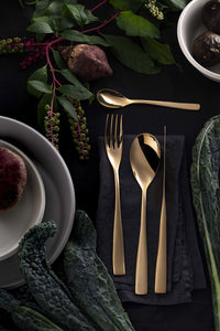 Servizio Set di Posate 24 Pezzi in Acciaio 18/10 PVD Eme Etoile Gold