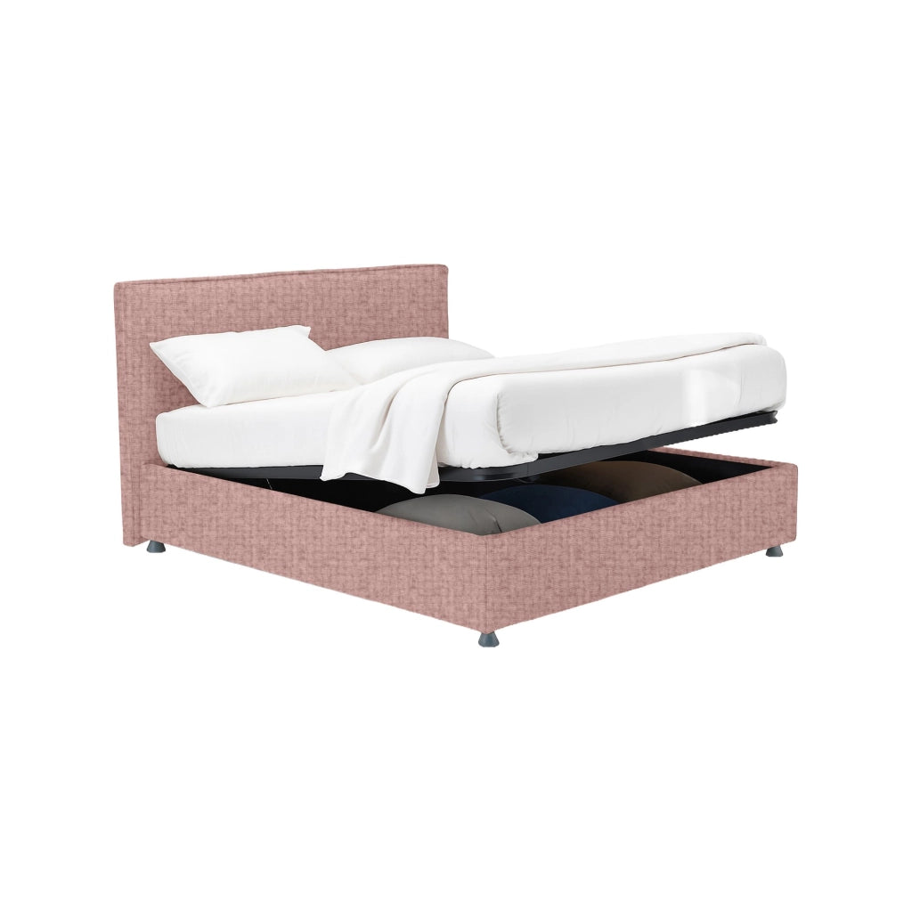 Lichfield, Letto Matrimoniale Sfoderabile Made in Italy, Rosa